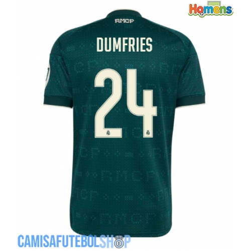 Camisa de time de futebol Real Madrid Denzel Dumfries #24 Replicas 2º Equipamento 2026-27 Manga Curta